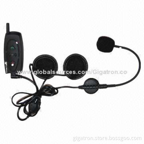 Bluetooth Helmet Intercom, Up to Three Riders, Water-resistant, 2.4GHz Frequency